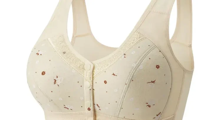 Wireless Cotton V-Shaped Bra for Women Plus Size