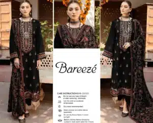 Beautiful and elegant 3-piece unstitched embroidered suit for women. Perfec