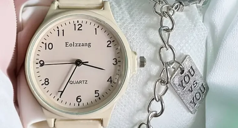 Sweet White Chain Watch for Girls Middle School