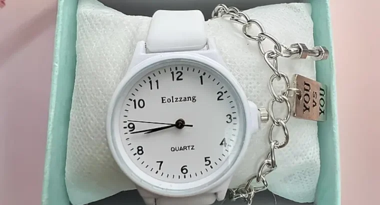 Sweet White Chain Watch for Girls Middle School