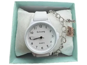 Sweet White Chain Watch for Girls Middle School