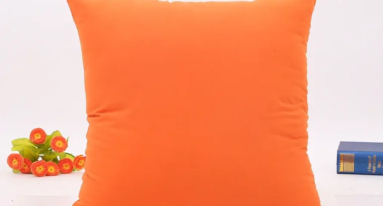 Blue Brushed Modern Living Room Pillowcase