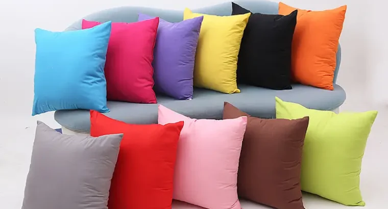 Blue Brushed Modern Living Room Pillowcase