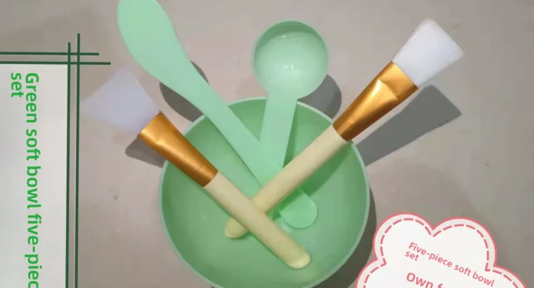 Blue Beauty Salon Facial Tools Set with Blending Brush