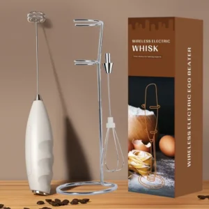 White Electric Milk Frother with Strong Power