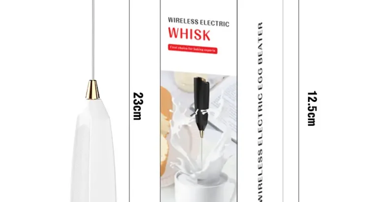 White Electric Milk Frother with Strong Power