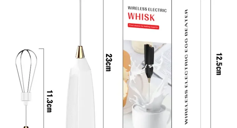 White Electric Milk Frother with Strong Power