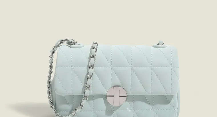 White Quilted Chain Shoulder Bag for Women