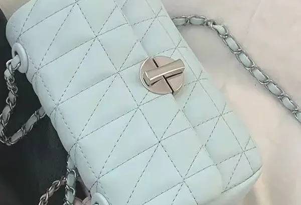 White Quilted Chain Shoulder Bag for Women