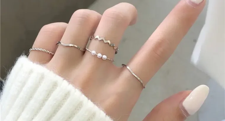 Ins Japanese and Korean Simple Wavy Ring Personalized Ring Niche Design Ele