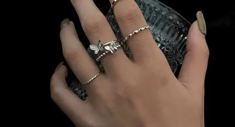 Ins Japanese and Korean Simple Wavy Ring Personalized Ring Niche Design Ele