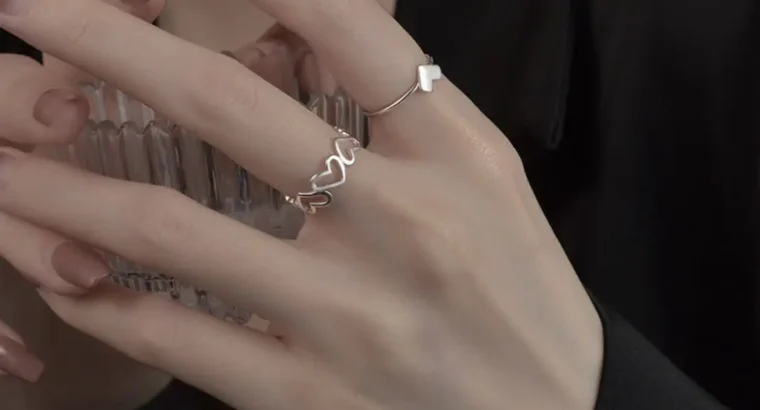 Ins Japanese and Korean Simple Wavy Ring Personalized Ring Niche Design Ele