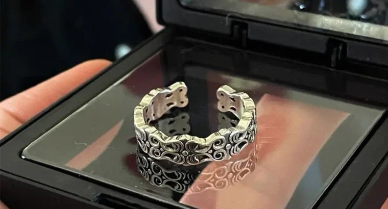 Ins Japanese and Korean Simple Wavy Ring Personalized Ring Niche Design Ele