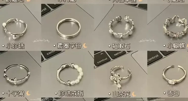 Ins Japanese and Korean Simple Wavy Ring...