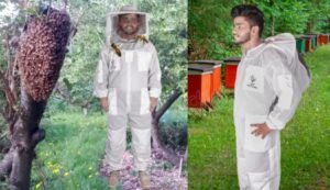 3 Layers Ultra Breeze Ventilated Beekeeping Bee Suit for Men with Veil