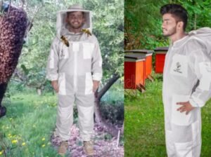 3 Layers Ultra Breeze Ventilated Beekeeping Bee Suit for Men with Veil