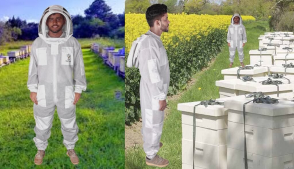 3 Layers Ultra Breeze Ventilated Beekeeping Bee Suit for Men with Veil - photo 2