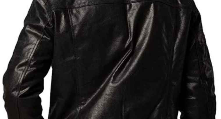 Genuine Black Leather Jacket for Men | Motorcycle Biker Removable Hood