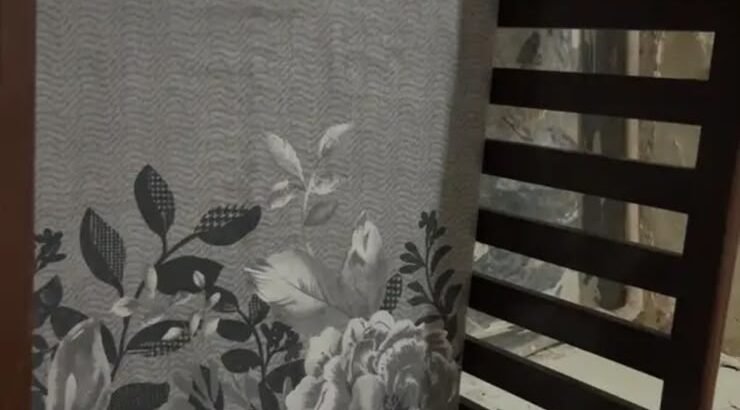 wooden baby cot with matress