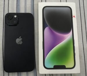 Iphone 14 with box with 2 months sim time NON PTA Color:Midnight