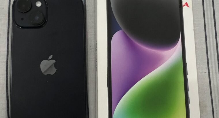 Iphone 14 with box with 2 months sim time NON PTA Color:Midnight
