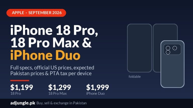 iPhone 18 Pro, 18 Pro Max & iPhone Duo: Full Specs, Prices in Pakistan & PTA Tax (2026)