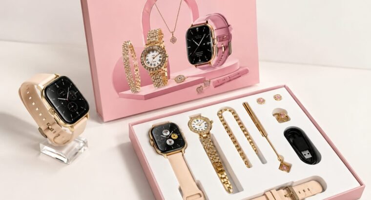 A58 Smart Watch for Women with Luxury Jewelry Set🔥 Best Gift🎁 For Gi