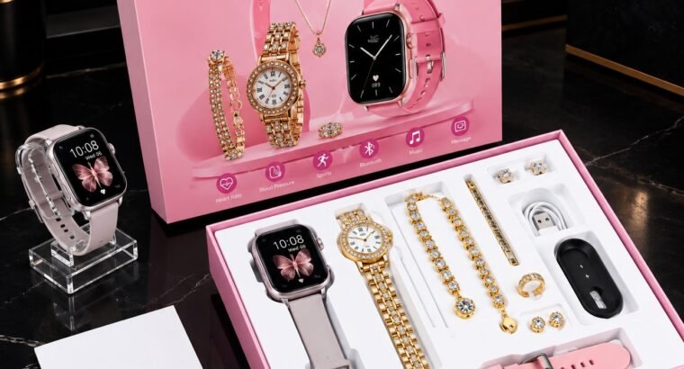 A58 Smart Watch for Women with Luxury Jewelry Set🔥 Best Gift🎁 For Gi