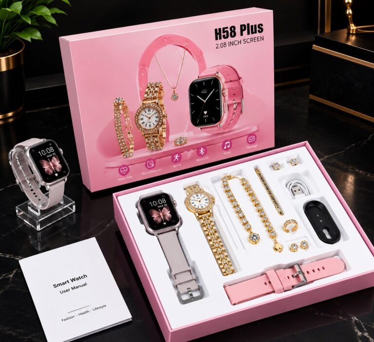 A58 Smart Watch for Women with Luxury Jewelry Set🔥 Best Gift🎁 For Gi