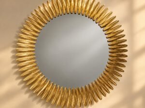 Gold Sunburst Wall Mirror Home Decor