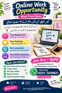 Online Work Opportunity – Work From Home only female work