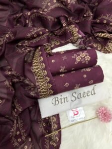 Bin Saeed Plum 3Pc