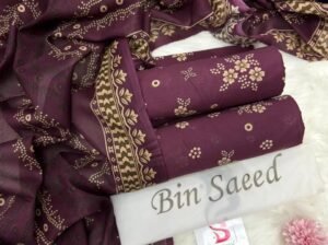 Bin Saeed Plum 3Pc