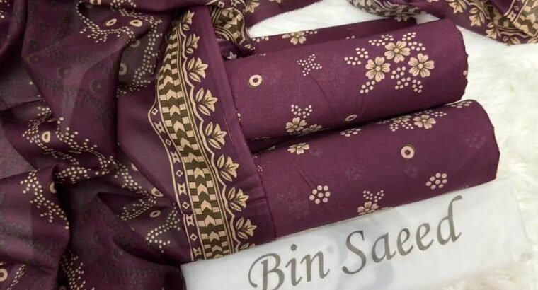 Bin Saeed Plum 3Pc