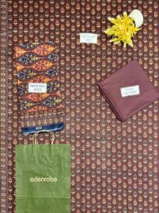 Edenrobe Brown Floral Printed Lawn 3pc – Fancy Dupatta