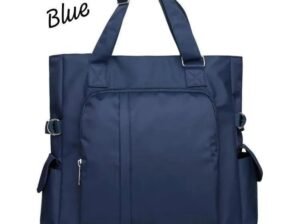 Women’s Blue Nylon Shoulder Bag Big Capacity Adjustable Strap
