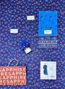 Sapphire Blue Printed Khaddar 3PC – Vol 17 – Adana Design