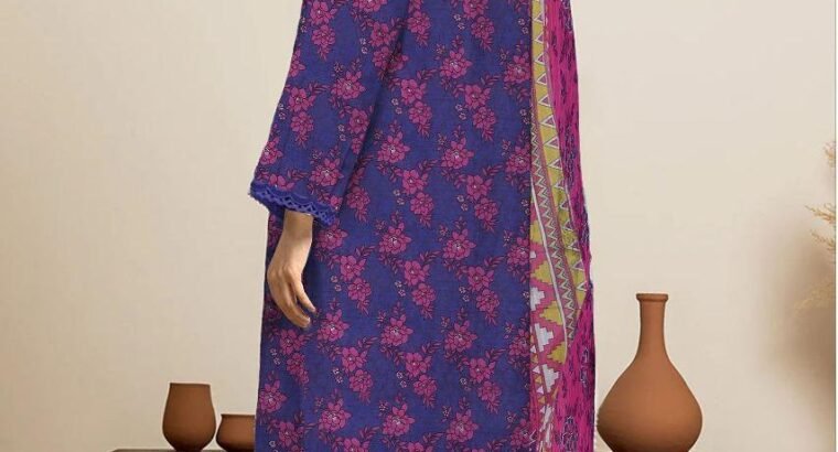 Edenrobe Allure Purple Pink 3PC – Design 170 – Printed Lawn