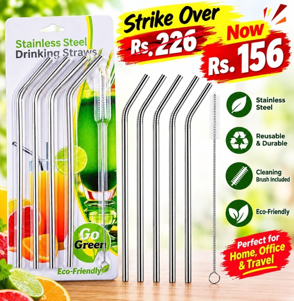 Pack of 5 Metal Straws🧃 - photo 1