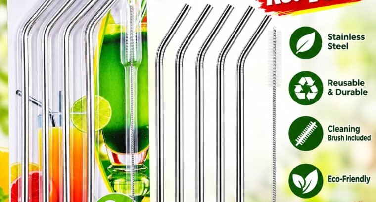 Pack of 5 Metal Straws🧃
