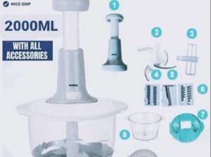 Manual Hand Operated 2000 ML Chopper Pump Action With Free 3 Blades