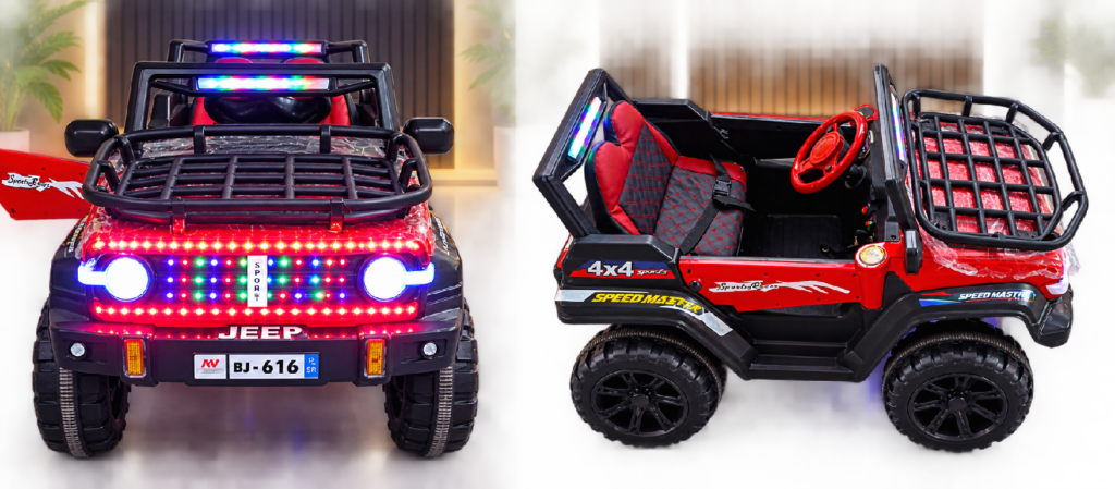 Kids Electric Ride On Jeep Car | Remote Control, LED Lights, Double Se - photo 6