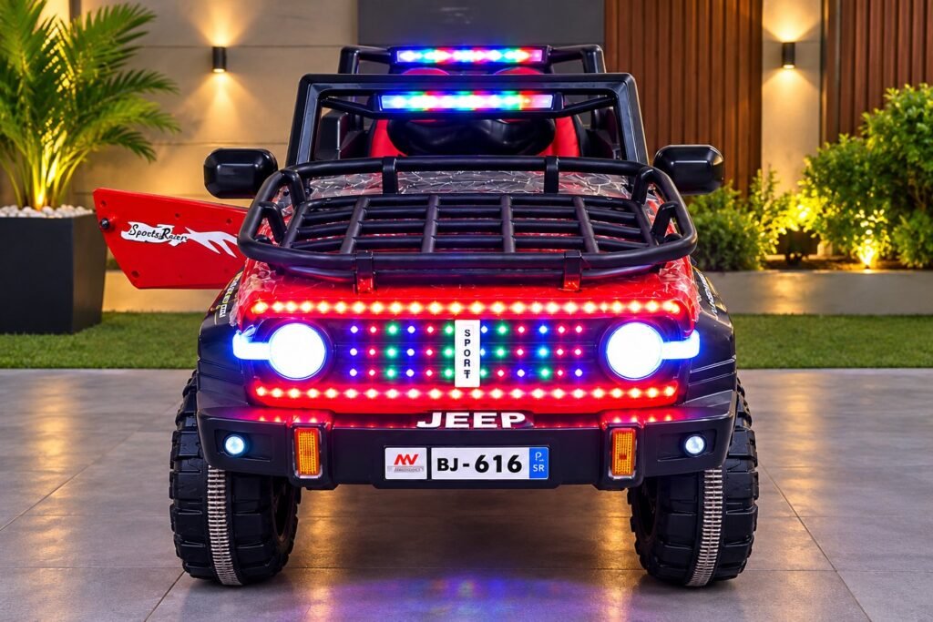 Kids Electric Ride On Jeep Car | Remote Control, LED Lights, Double Se - photo 5
