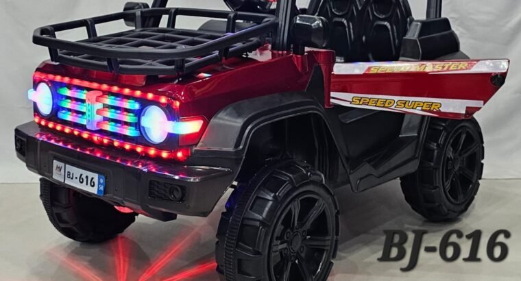 Kids Electric Ride On Jeep Car | Remote Control, LED Lights, Double Se