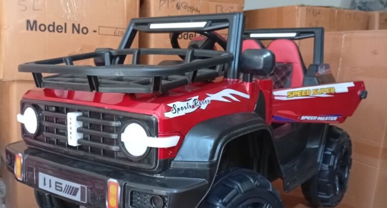 Kids Electric Ride On Jeep Car | Remote Control, LED Lights, Double Se