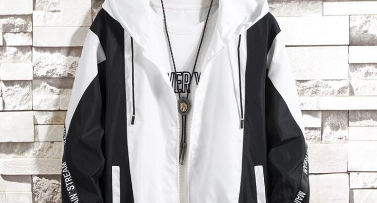 Men’s Korean Style Hooded Jacket – Black &...