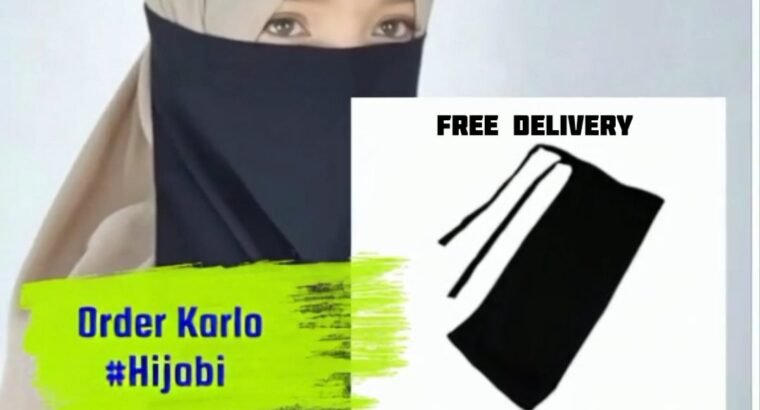 Black chiffon niqab for women...