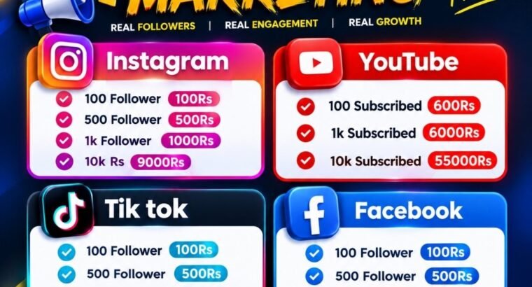 Social media growing service.