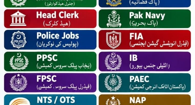 All Jobs Preparation Notes – GHQ LDC, Pak Army, PPSC, FPSC, NTS and More