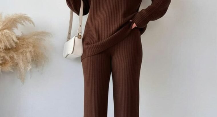 zipper highneck dropshoulder track suit